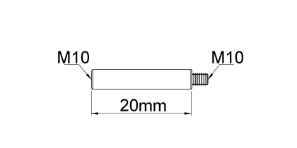 Technical drawing - Endfitting - Extension